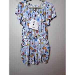 Posh Peanut Hello Kitty Springtime Girls Blue Summertime Shorts Romper 3T/4T NWT